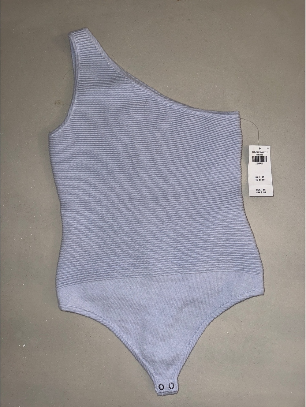 Abercrombie and Fitch blue one shoulder bodysuit size XS NWT